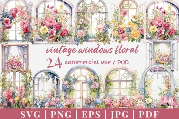 24 Vintage Window Vector, SVG, PNG 965: A Curator's Guide to Timeless Digital Art