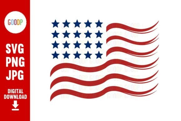 American Flag Patriotic Star SVG Design
