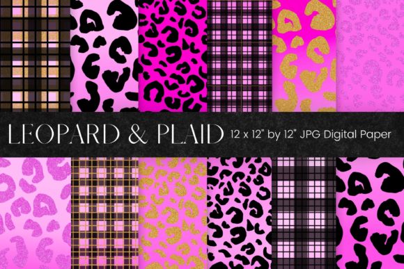 Bridging Retro Charm and Modern Utility with Plaid and Leopard Print Digital Paper