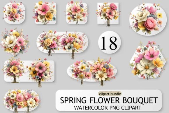Bringing the Season to Life with Spring Flower Bouquet Clipart