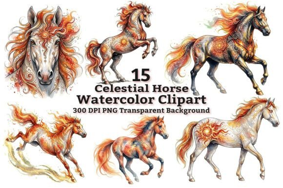 Celestial Fire Horse Watercolor Clipart: A Guide to Quality and Usage