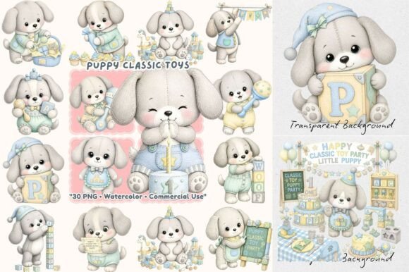 Classic Toys Puppy Watercolor: Bringing Nostalgic Charm to Modern Designs