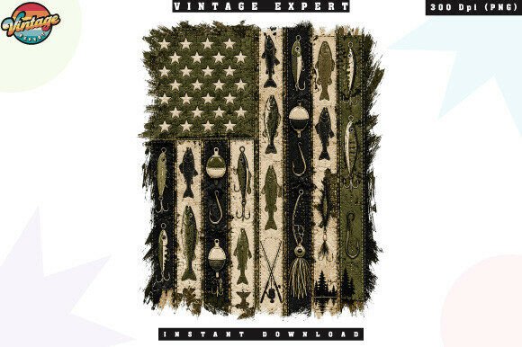 Crafting the Perfect Vintage Patriotic Fishing Design for Your Brand