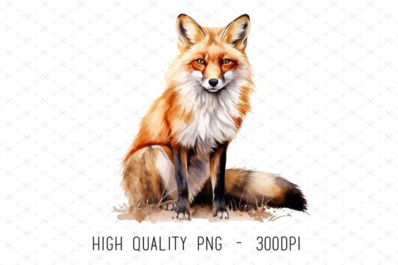 Cute Fox Watercolor Sublimation Clipart: A Creative Asset for Modern Makers