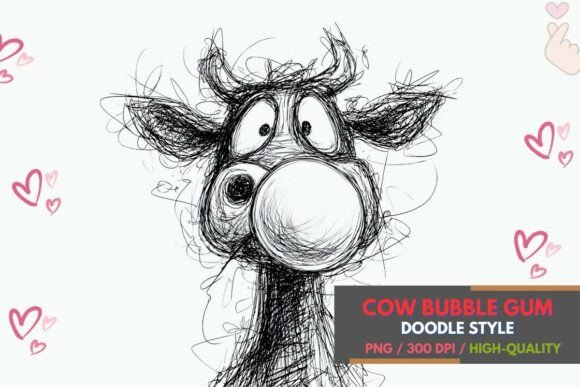 Funny Cow Blowing Bubble Gum PNG Art: A Practical Guide for Creators