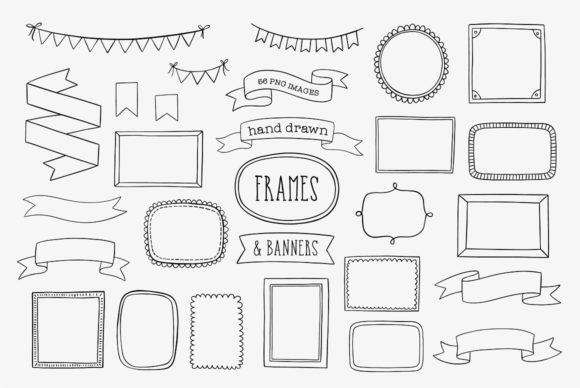 Hand Drawn Frames, Banners Ribbons: A Versatile Toolkit for Creative Design