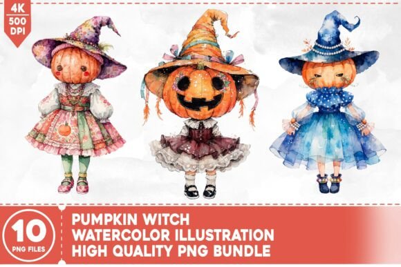Pumpkin Witch Watercolor Bundle: A Practical Evaluation
