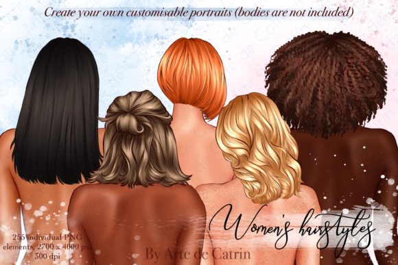 Unlocking Creative Potential with the Womens Hairstyles Hair Clipart Pack