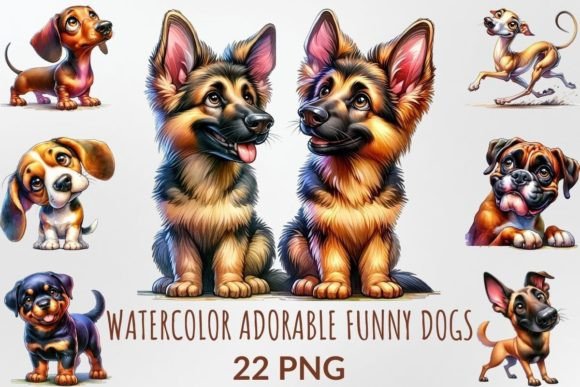 Watercolor Adorable Funny Dogs Clipart: A Creative Resource Guide