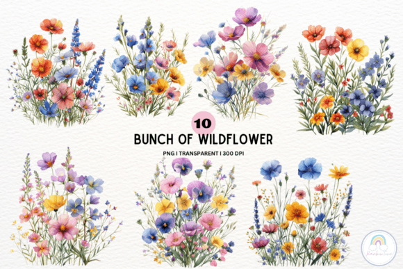 Watercolor Wildflowers PNG Clipart: Elevating Your Creative Projects