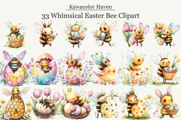 Whimsical Easter Bee Clipart: Creative Uses