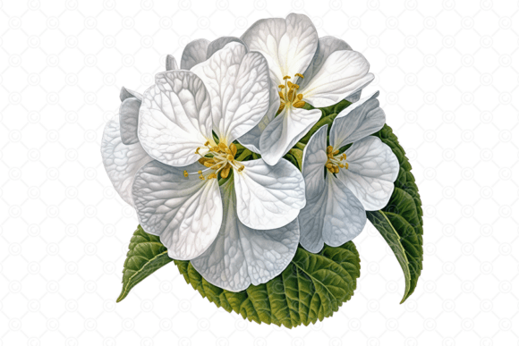 White Hydrangea PNG Watercolor Flower 01: A Versatile Design Asset for Creative Projects